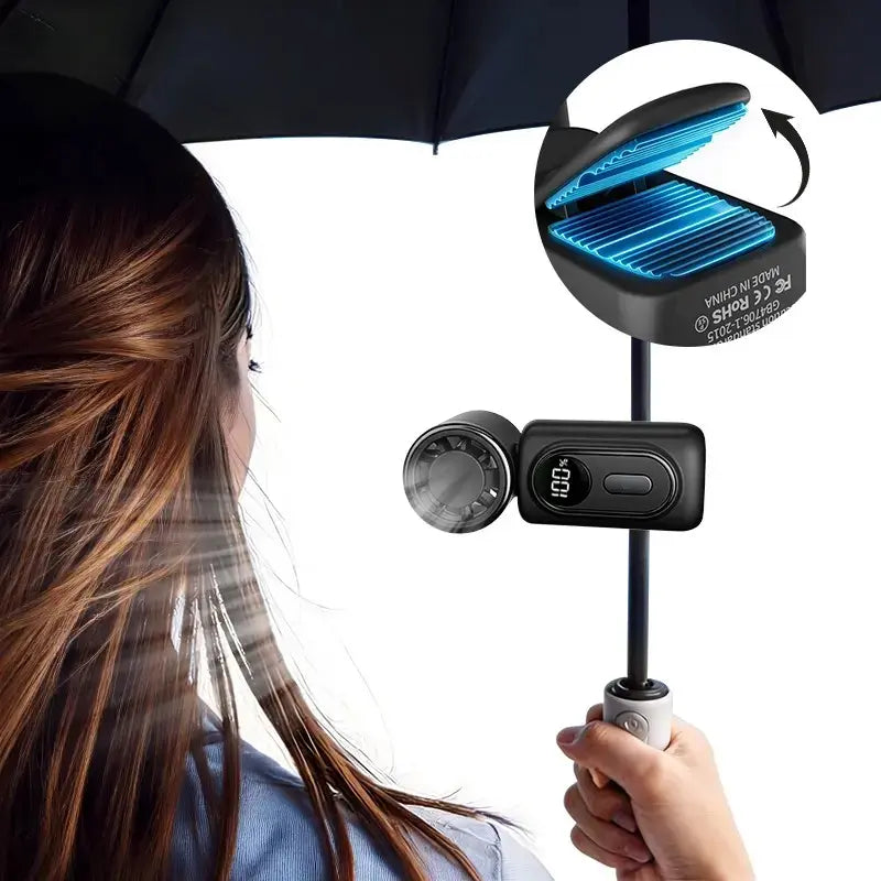 Mini Portable Handheld Clip Fan, Multifunctional Fan, Cordless Handheld Fan, Rechargeable Personal Fan, 3-In-1 Rechargeable 3000mah Battery, 5 Speeds, 180° Adjustable Airflow, USB Charging Cooling, Ideal for Travel & Office