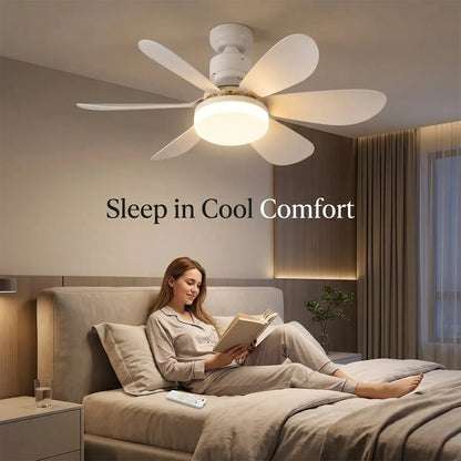 Modern Dimmable E27 LED Fan Light – Ceiling Fan Lamp with Adjustable Lighting for Bedroom, Living Room & Home Use