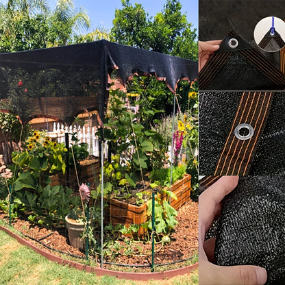 1pcs Black Shade Cloth Netting, 6x10ft Outdoor Mesh Tarp with Grommets - Breathable, for Garden Plants, Greenhouse, Chick