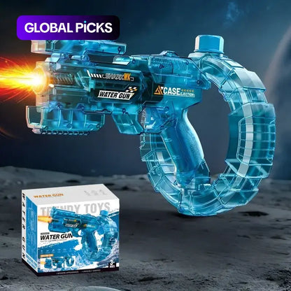 Electric Water Gun with Light Effects, Automatic Continuous Fire Splash Toy for Adults and Kids, Summer Beach & Pool Party Sprayer, Lithium Battery Included, Electric Water Blaster #GLOBAL PICKS