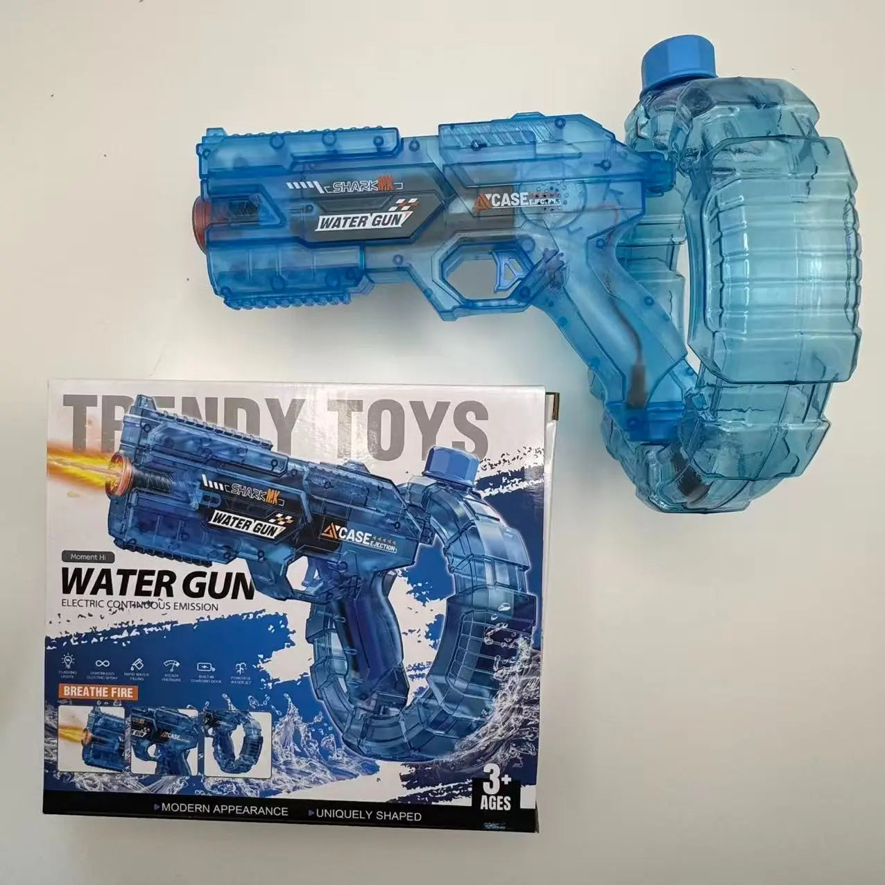 Electric Water Gun with Light Effects, Automatic Continuous Fire Splash Toy for Adults and Kids, Summer Beach & Pool Party Sprayer, Lithium Battery Included, Electric Water Blaster #GLOBAL PICKS