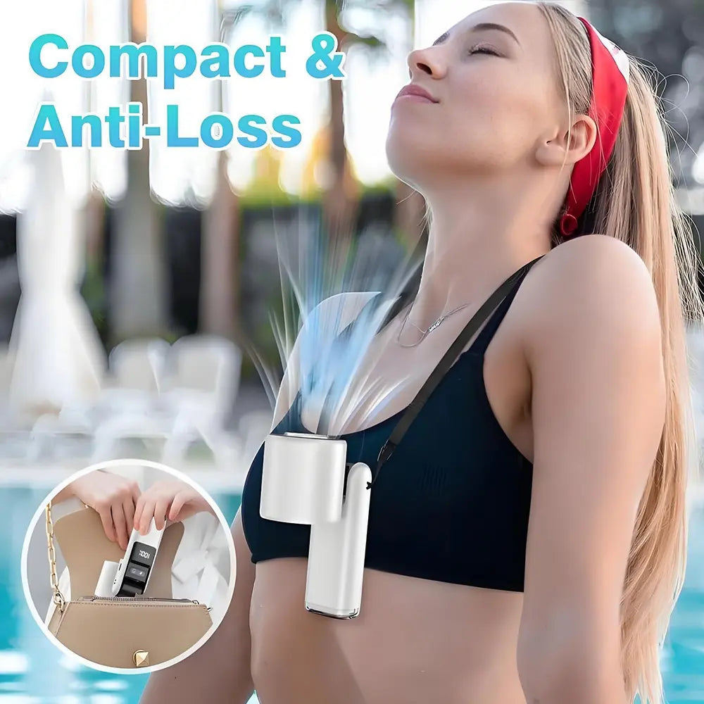 Turbo Cooling Handheld Fan with 4000mAh Battery, 199 Adjustable Speeds, 3-in-1 Portable Design for Beach, Travel & Outdoor Activities