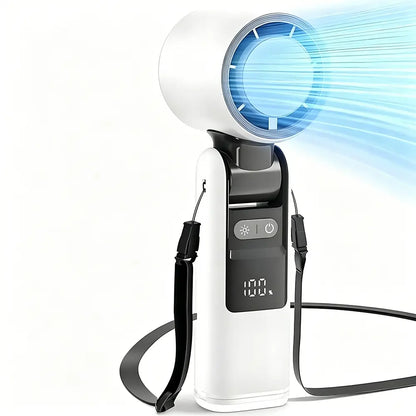 Turbo Cooling Handheld Fan with 4000mAh Battery, 199 Adjustable Speeds, 3-in-1 Portable Design for Beach, Travel & Outdoor Activities