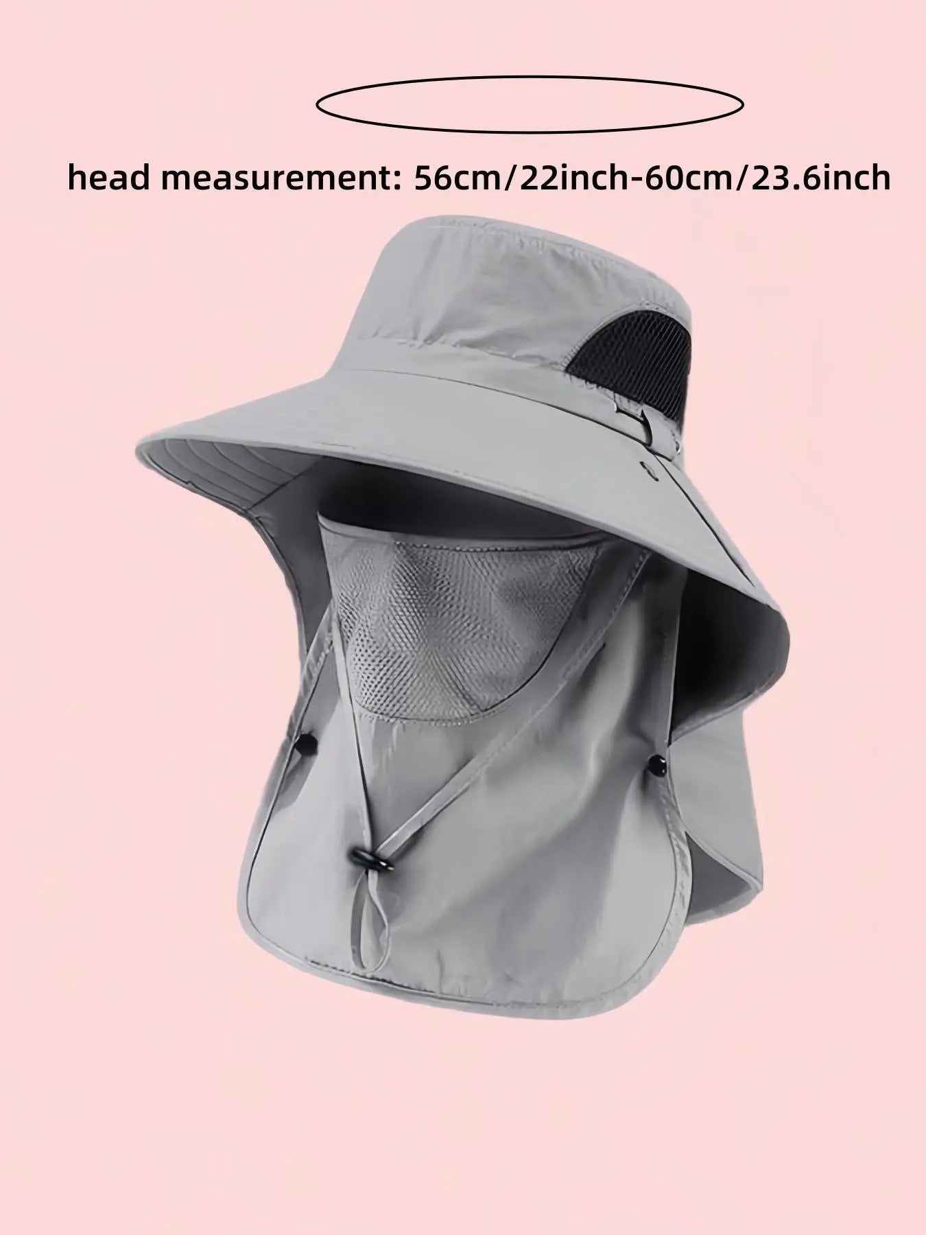 Men's UV Protection Wide-Brim Bucket Hat, Adjustable Outdoor Sun Hat, Summer Hat, Sunscreen Hat for Hiking, Climbing & Fishing