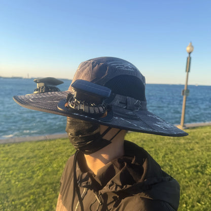 2026 NEW Cooling hat,Suitable for outdoor work, sports,camping, hiking, beach, sun protection hat,suitable for both men and women. Providescoolness and sun protection in summer.golfhat,Reconfigurable fan Adjustable Sun HatLightweight Sun Hat