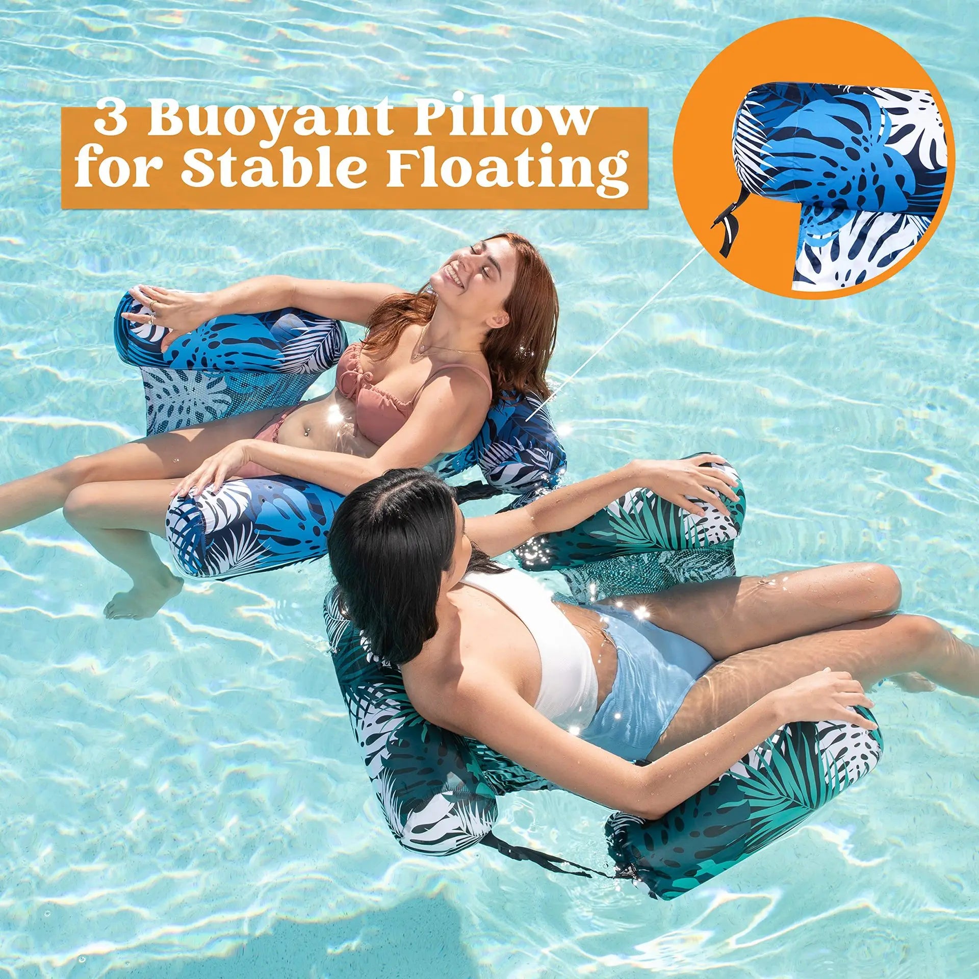 Thick Inflatable Swimming Pool Float Bed, Floating Lounge Chair, Adult Pool Float, Outdoor Water Fun, Summer Water Entertainment, Pool Float Lounger, Pool Float Chairs, Pool Inflatables