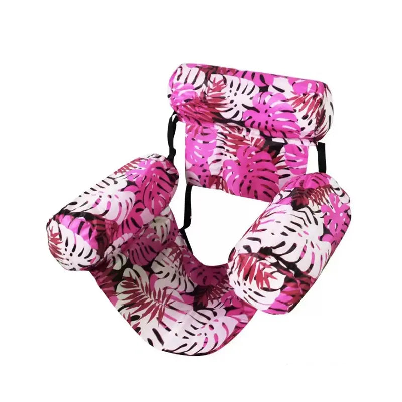 Thick Inflatable Swimming Pool Float Bed, Floating Lounge Chair, Adult Pool Float, Outdoor Water Fun, Summer Water Entertainment, Pool Float Lounger, Pool Float Chairs, Pool Inflatables - Color: Pink, Specification: 1PC
