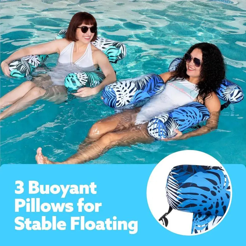Thick Inflatable Swimming Pool Float Bed, Floating Lounge Chair, Adult Pool Float, Outdoor Water Fun, Summer Water Entertainment, Pool Float Lounger, Pool Float Chairs, Pool Inflatables