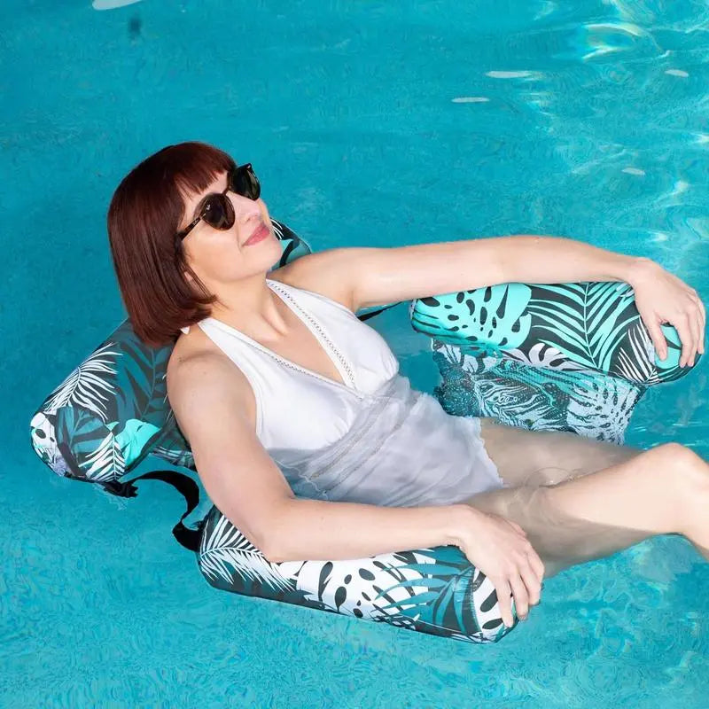 Thick Inflatable Swimming Pool Float Bed, Floating Lounge Chair, Adult Pool Float, Outdoor Water Fun, Summer Water Entertainment, Pool Float Lounger, Pool Float Chairs, Pool Inflatables
