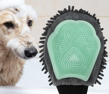 Cross-border Pet Bathing Glove Dog Double-Sided Cleaning Massage Bath Brush Cat Petting Massage Brush Pet Supplies