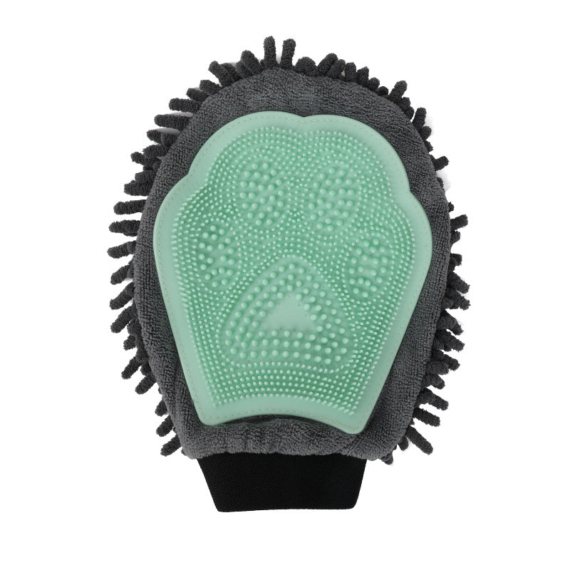 Cross-border Pet Bathing Glove Dog Double-Sided Cleaning Massage Bath Brush Cat Petting Massage Brush Pet Supplies