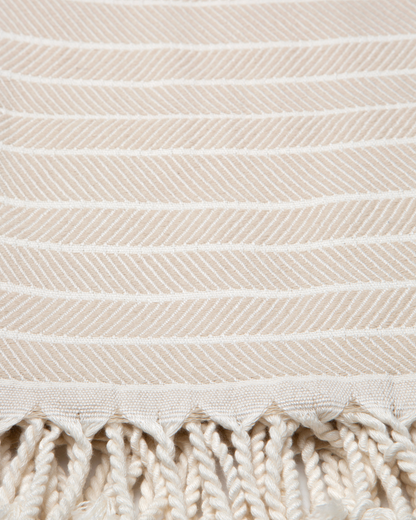 ILVA Turkish Hammam Towel, Spa & Sauna Towel / Made of Bamboo and Cotton - Beige
